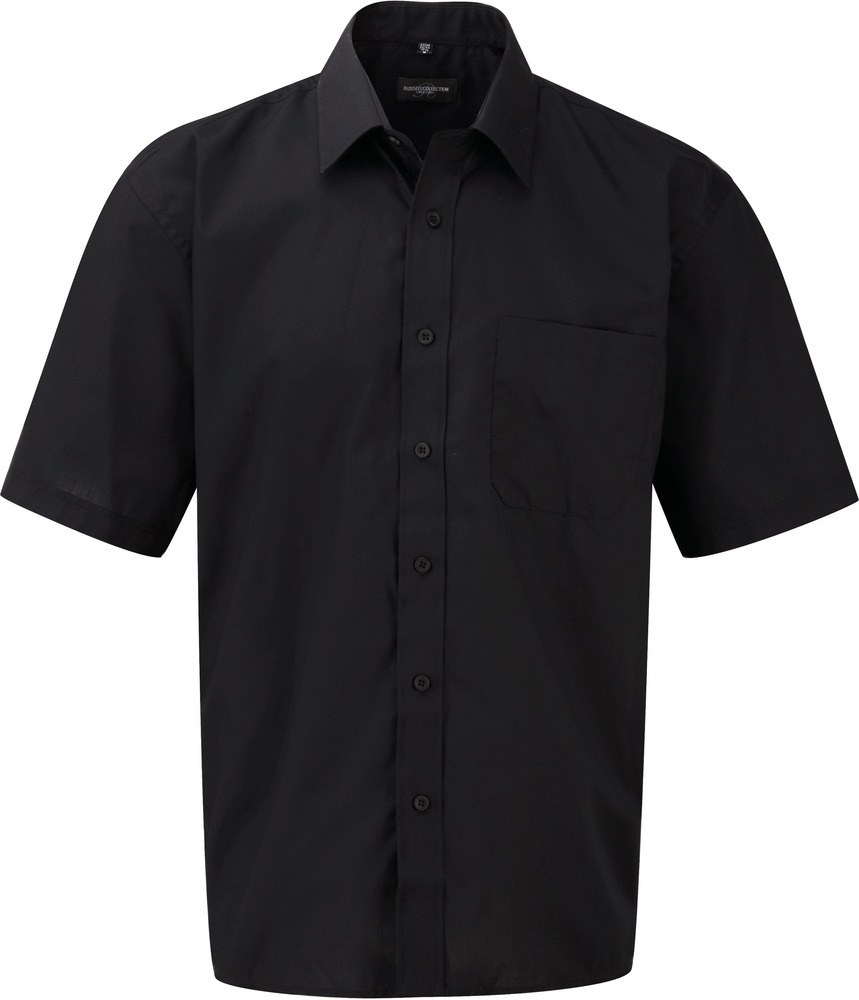 Russell Collection RU935M - Men's Short Sleeve Polycotton Easy Care Poplin Shirt