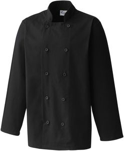 Premier PR657 - Long Sleeve Chef's Jacket Black
