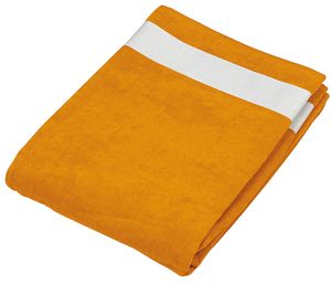 Kariban K118 - VELOUR BEACH TOWEL Orange/White