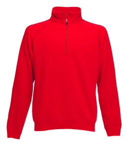 Fruit of the Loom SS830 - Premium 70/30 zip neck sweatshirt Red