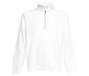 Fruit of the Loom SS830 - Premium 70/30 zip neck sweatshirt White