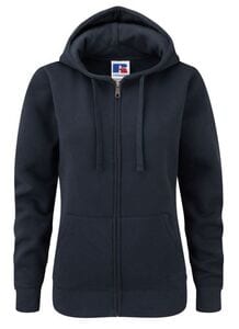 Russell J266F - Women's authentic zipped hooded sweatshirt French Navy