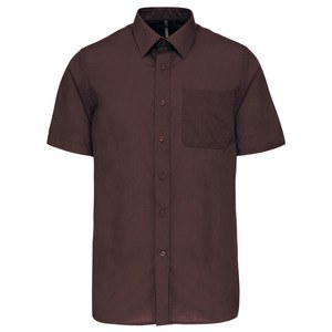 Kariban K551 - ACE - MEN'S SHORT SLEEVE EASY CARE POLYCOTTON POPLIN SHIRT Brown