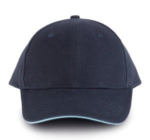 K-up KP011 - ORLANDO - MEN'S 6 PANEL CAP Navy / Sky Blue