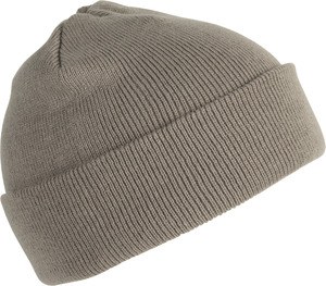 K-up KP031 - KNITTED TURNUP BEANIE Grey