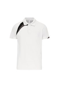 ProAct PA458 - KID'S SHORT SLEEVE POLO SHIRT White / Black / Storm Grey