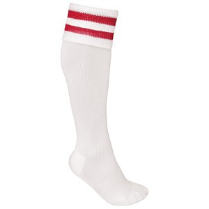 ProAct PA015 - STRIPED SPORTS SOCKS White / Sporty Red