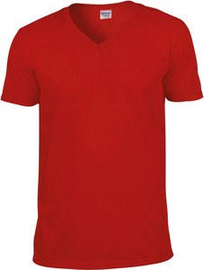 Gildan GI64V00 - Softstyle Mens V-Neck T-Shirt Red