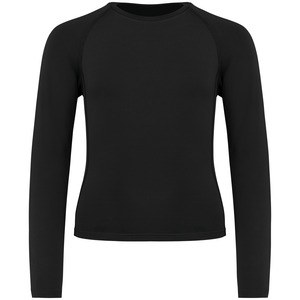 ProAct PA006 - KIDS' LONG SLEEVE SKIN TIGHT "QUICK DRY" T-SHIRT Black/Black