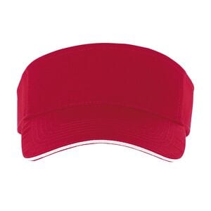 SOL'S 01196 - Ace Unisex Visor Rouge / Blanc