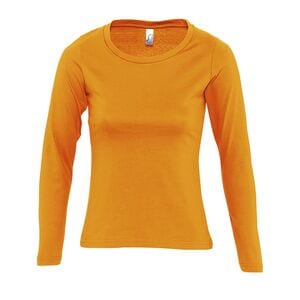 SOL'S 11425 - MAJESTIC Women's Round Neck Long Sleeve T Shirt Orange
