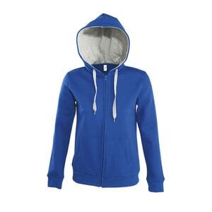 SOL'S 47100 - SOUL WOMEN Contrasted Jacket With Lined Hood Royal blue
