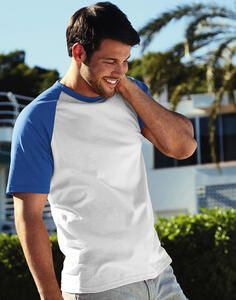 Fruit of the Loom 61-026-0 - Baseball T White/Heather Grey