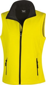 Result R232F - Core Ladies Printable Softshell Bodywarmer Yellow / Black