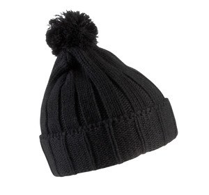 K-up KP519 - POM POM HAT Black / Black