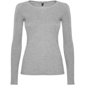 Roly CA1218 - EXTREME WOMAN Semi fitted long-sleeve t-shirt with fine trimmed neck Grey