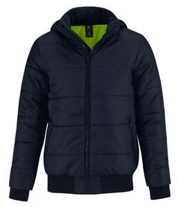 B&C BC335 - Superhood Navy/Neon Lime