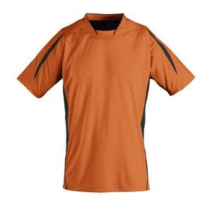 SOL'S 01639 - MARACANA 2 KIDS SSL Kids' Finely Worked Short Sleeve Shirt Orange / Black