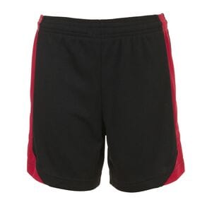SOL'S 01718 - Olimpico Adults' Contrast Shorts Black / Red