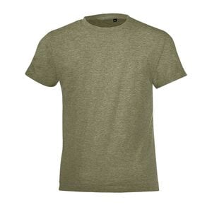 SOL'S 01183 - REGENT FIT KIDS Kids' Round Neck T Shirt Heather khaki