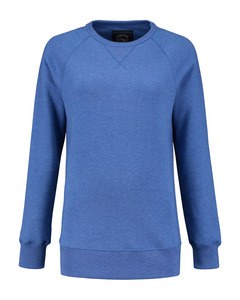 Lemon & Soda LEM3227 - Heavy Sweater Raglan Crewneck for her Royal Blue Heather