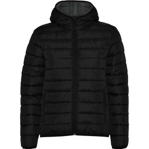Roly RA5091 - NORWAY WOMAN  Women's feather touch quilted jacket with fitted hood Black