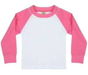 Larkwood LW071 - Children's pyjamas Candyfloss Pink/White