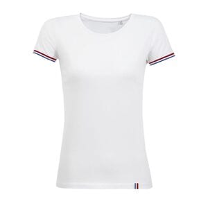 SOL'S 03109 - Rainbow Women Short Sleeve T Shirt White / Royal Blue