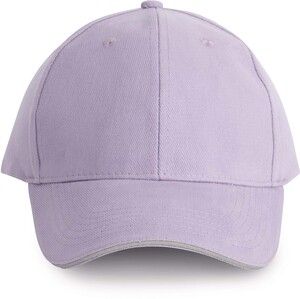 K-up KP011 - ORLANDO - MEN'S 6 PANEL CAP Light Violet / Light Grey