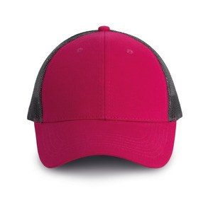 K-up KP158 - Trucker cap - 6 panels Fuchsia / Dark Grey