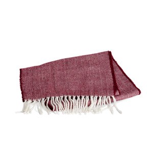 K-up KP434 - Fringed scarf Wine / Natural