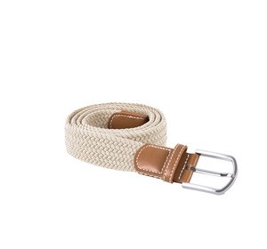 K-up KP805 - Braided elasticated belt Ecru