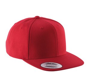 K-up KP910 - Flat peak cap - 6 panels Red / Red