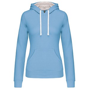 Kariban K465 - Ladies’ contrast hooded sweatshirt