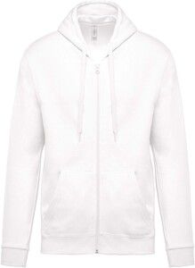 Kariban K479 - Zipped hooded sweatshirt White
