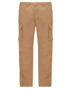 Kariban K744 - Men's multi-pocket trousers Camel