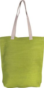Kimood KI0229 - Shopping bag in juco Lime Green