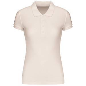 Kariban K210 - Women's short-sleeved organic piqué polo shirt Cream