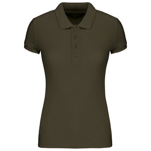 Kariban K210 - Women's short-sleeved organic piqué polo shirt Mossy Green