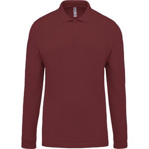 Kariban K256 - Men's long-sleeved piqué polo shirt Wine