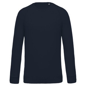 Kariban K480 - Men's organic round neck sweatshirt with raglan sleeves Navy