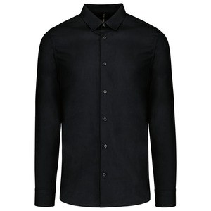 Kariban K513 - Men’s long-sleeved cotton poplin shirt Black
