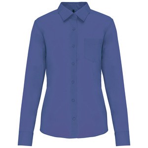 Kariban K549 - JESSICA - LADIES' LONG SLEEVE EASY CARE POLYCOTTON POPLIN SHIRT Cobalt Blue