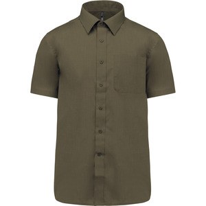 Kariban K551 - ACE - MEN'S SHORT SLEEVE EASY CARE POLYCOTTON POPLIN SHIRT Light Khaki