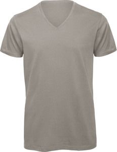 B&C CGTM044 - Men's Organic Inspire V-neck T-shirt Light Grey