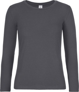 B&C CGTW08T - Women's long sleeve t-shirt #E190 Dark Grey