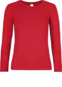 B&C CGTW08T - Women's long sleeve t-shirt #E190 Red