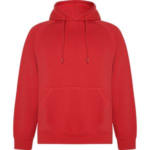 Roly SU1074 - VINSON Unisex hoodie in organic cotton and recycled polyester Red