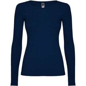 Roly CA1218 - EXTREME WOMAN Semi fitted long-sleeve t-shirt with fine trimmed neck Navy Blue