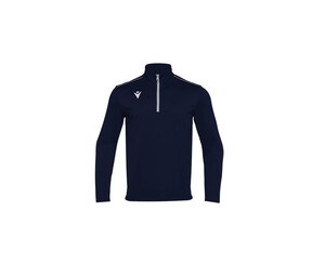 MACRON MA5418 - Breathable zip-neck T-shirt Navy